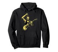 Abraham Lincoln Abe Lincoln Playing Guitar Rock Gesture Pullover Hoodie