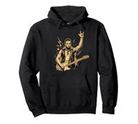 Abraham Lincoln Abe Lincoln Playing Guitar Rock Gesture Pullover Hoodie