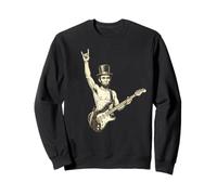 Abraham Lincoln Abe Lincoln Playing Guitar Rock Gesture Sweatshirt