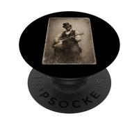 Abraham Lincoln Abe Lover Retro Vintage Funny Electric Music PopSockets Adhesive PopGrip