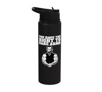 Abraham Lincoln Bare Arms You Have the Right to Bare arms Stainless Steel Insulated Water Bottle