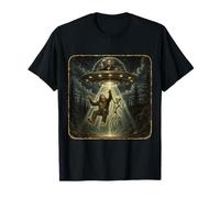 Abraham Lincoln Bigfoot Alien UFO Abduction Funny Sasquatch T-Shirt
