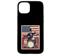 Abraham Lincoln Drummer US Flag Patriotic Rock Case for iPhone 15 Plus