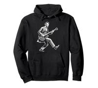 Abraham Lincoln Duck Walk Playing Electric Guitar Funny Pullover Hoodie
