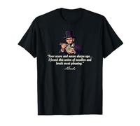 Abraham Lincoln Eating Ramen Funny Light Lettering T-Shirt