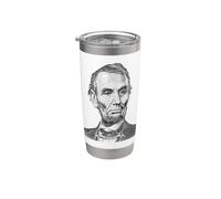 Abraham Lincoln Face Sketch Stainless Steel Insulated Tumbler