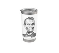 Abraham Lincoln Face Sketch Stainless Steel Insulated Tumbler