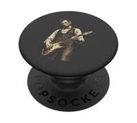 Abraham Lincoln Guitar Retro Vintage Music History PopSockets Adhesive PopGrip