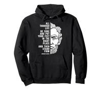 Abraham Lincoln Inspirational Quote and half portrait Pullover Hoodie