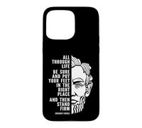 Abraham Lincoln Inspirational Quote with half portrait Case for iPhone 15 Pro Max