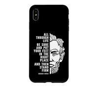 Abraham Lincoln Inspirational Quote with half portrait Case for iPhone XS Max