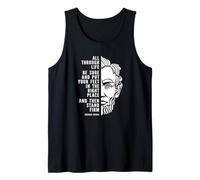 Abraham Lincoln Inspirational Quote with Half Portrait Tank Top
