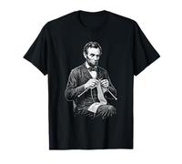 Abraham Lincoln Knitting Scarf Funny History Meme T-Shirt