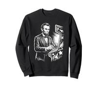 Abraham Lincoln Playing Arcade Game Funny History Sweatshirt