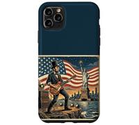 Abraham Lincoln Playing Electric Guitar 4th of July Retro Case for iPhone 11 Pro Max
