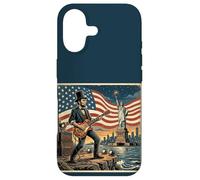 Abraham Lincoln Playing Electric Guitar 4th of July Retro Case for iPhone 17