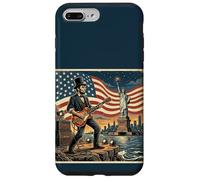 Abraham Lincoln Playing Electric Guitar 4th of July Retro Case for iPhone 7 Plus/8 Plus