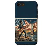 Abraham Lincoln Playing Electric Guitar 4th of July Retro Case for iPhone SE (2020) / 7/8