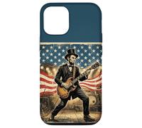 Abraham Lincoln Playing Electric Guitar 4th of July Vintage Case for iPhone 12/12 Pro