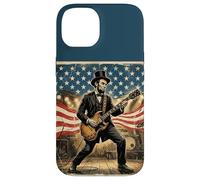 Abraham Lincoln Playing Electric Guitar 4th of July Vintage Case for iPhone 14