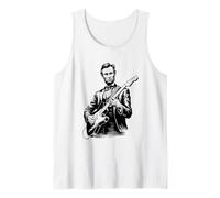 Abraham Lincoln Playing Electric Guitar Funny Guitarist Tank Top