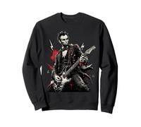Abraham Lincoln Playing Electric Guitar Rocker Funny History Sweatshirt