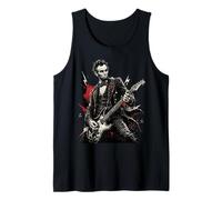 Abraham Lincoln Playing Electric Guitar Rocker Funny History Tank Top