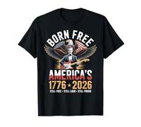 Abraham Lincoln Playing Guitar 4th July 250th Anniversary T-Shirt