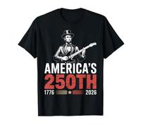 Abraham Lincoln Playing Guitar 4th July 250th Anniversary T-Shirt