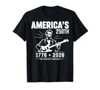 Abraham Lincoln Playing Guitar 4th July 250th Anniversary T-Shirt