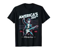 Abraham Lincoln Playing Guitar 4th July 250th Anniversary T-Shirt
