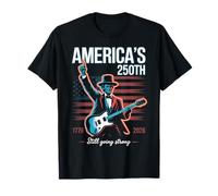 Abraham Lincoln Playing Guitar 4th July 250th Anniversary T-Shirt