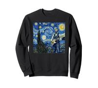 Abraham Lincoln Playing Guitar Abe L. Starry Night Van Gogh Sweatshirt