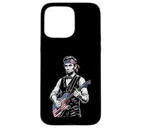 Abraham Lincoln Playing Guitar Funny Abe USA Music History Case for iPhone 15 Pro Max