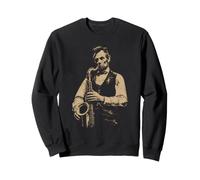 Abraham Lincoln Playing Saxophone Funny Sax Player Musician Sweatshirt