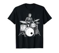 Abraham Lincoln Playing The Drum Kit Percussion T-Shirt