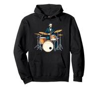 Abraham Lincoln Playing The Drum Set Pullover Hoodie