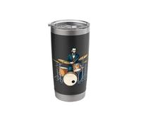 Abraham Lincoln Playing The Drum Set Stainless Steel Insulated Tumbler
