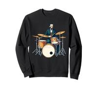 Abraham Lincoln Playing The Drum Set Sweatshirt