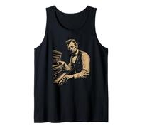 Abraham Lincoln Playing The Piano Funny Pianist Music Humor Tank Top