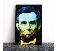 Abraham Lincoln President Canvas Print | Gallery Wrapped 30mm Frame Wall Art | 24x16 inches | Ready to Hang | Modern Picture | Living Room Bedroom Lounge Office