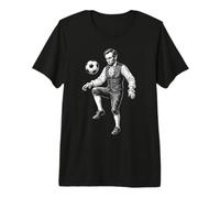Abraham Lincoln President Playing Soccer Retro Vintage Premium T-Shirt
