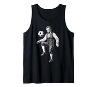Abraham Lincoln President Playing Soccer Retro Vintage Tank Top