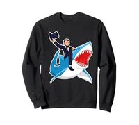 Abraham Lincoln Riding A Shark, Men Boys, 4th of July Abe Sweatshirt
