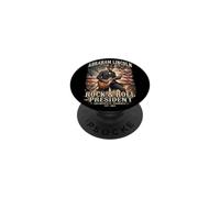 Abraham Lincoln Rock and Roll President US Flag PopSockets Adhesive PopGrip