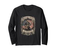 Abraham Lincoln Rock Guitar American Flag Emancipator Long Sleeve T-Shirt