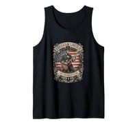 Abraham Lincoln Rock Guitar American Flag Emancipator Tank Top