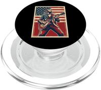 Abraham Lincoln Rock Star American Flag Guitar PopSockets PopGrip for MagSafe