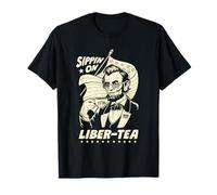Abraham Lincoln Sippin' Liber-Tea 4th of July T-Shirt