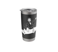 Abraham Lincoln Skateboarding Indy Grab White Print Stainless Steel Insulated Tumbler